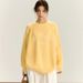 Winter-Ageing Color Contrast Letter Jacquard Round-Neck Knit Sweater For Women-Relaxed, Versatile, And Easy To Style_ecoleips.com