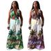 Women's Clothing Fashion Printed Sleeveless Shirt Collar Wide Leg Pants Suit_ecoleips.com