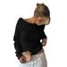 DiYun European And American Elegant Style Woolen Long-Sleeve T-Shirt Sweater Women's Clothing 2025_ecoleips.com