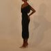 Elegant Tassel Patchwork Waist Bodycon Dress Casual Irregular Solid Cocktail Dresses Sexy V Neck Sleeveless Evening Party Dress_ecoleips.com