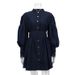 Cross-border European American 2026 New Denim Shirt With Unique Design, Lantern Sleeves, Tie-waist, Elegant And_ecoleips.com