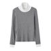 #High Quality # Thin Velvet High Neck Base Shirt, Women's Contrasting Long Sleeved T-Shirt, 2025 Autumn And Winter New_ecoleips.com