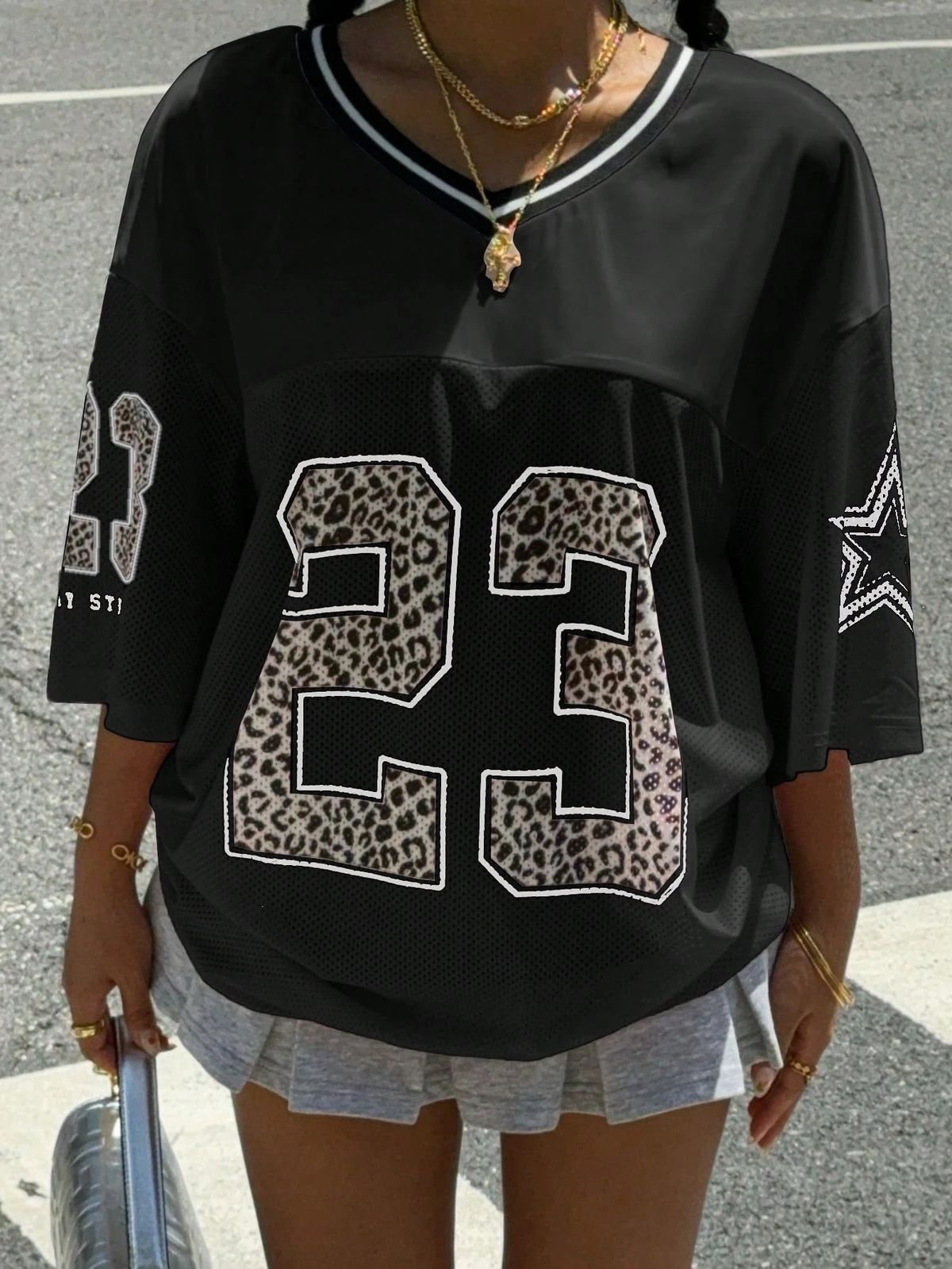 Women's Oversized Leopard Print Pullover Hoodie Sexy Pink Jersey Streetwear Top for Summer_ecoleips.com