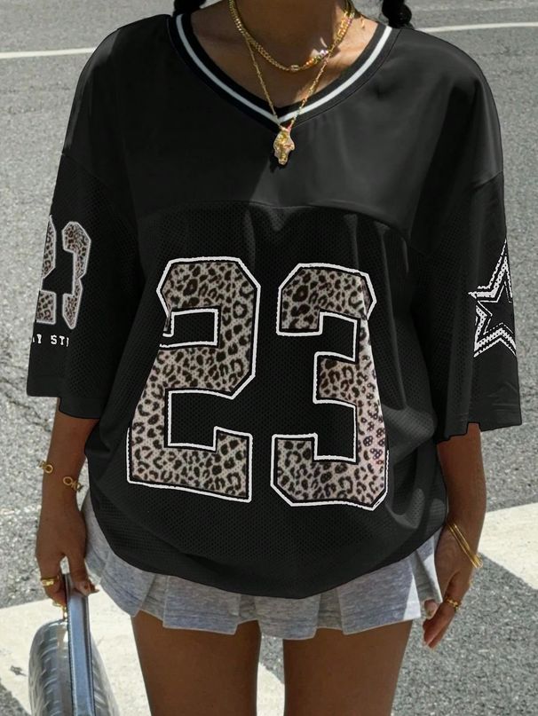 Women's Oversized Leopard Print Pullover Hoodie Sexy Pink Jersey Streetwear Top for Summer_ecoleips.com