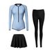 New Women's Long-Sleeved Diving Suit Swimsuit Quick Drying Slimming One Piece Suitable For Surfing Rafting Snorkeling Hot Springs Sunscreen_ecoleips.com