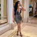 Women's Clothing Chest Wrapping Slim Fit Hip Wrap Hot Diamond Pearl Dress_ecoleips.com