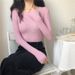 Women's Slim Fit Round Neck Long Sleeve Sweater – Basic Knit Pullover For Layering | 14 Trendy Colors | One-Size Stretch Fit_ecoleips.com