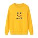 Trendy Brand White Crew Neck Fleece Sweatshirt For Women 2025 Spring And Autumn New Hot Loose Plus Size Top_ecoleips.com