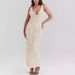 Women's Clothing Spring And Summer New Suspender Slit Dress INS Casual Loose Holiday Women's Dress_ecoleips.com