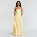 European And American Style Women's Slim Fit Pleated Halter Dress Sexy Long Skirt Tie up Bodycon Evening Banquet Dress_ecoleips.com