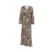 Aria Basics Aria Basics 2024 European American Autumn Satin Leopard Print Sleeve Cardigan Long Nightgown Soft And Comfortable Women's Homewear_ecoleips.com