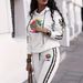 Women's European American Style Fashionable Colorful Rose Print Two Piece Set Comfortable Loose Elegant Spring Autumn Summer_ecoleips.com