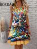2026 Fashion Women's Dress Funny Tie Dye Puppy 3D Printed Loose Casual Vest Round Neck Dress Summer Streetwear Sleeveless Dress_ecoleips.com