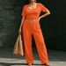 Women's Summer Casual Lounge Set - Short Sleeve Crewneck Top And Comfortable Pants Outfit_ecoleips.com