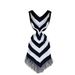 Women's Clothing Travel Vacation Outfit Women's Skirt Summer Retro Color Diamond Pattern Slim Fit Irregular Tassel Dress_ecoleips.com
