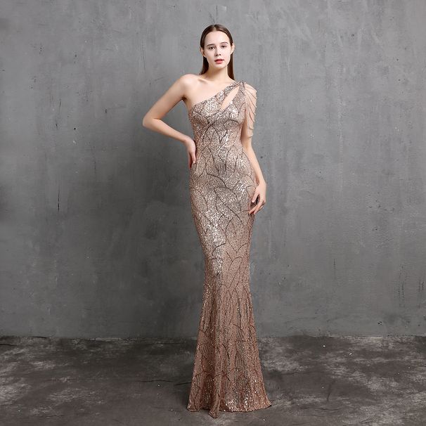 Women's 18519#dress female fairy fantasy celebrity party party evening dress sexy long slim toasting dress bride_ecoleips.com