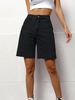 Women's High Waist Loose Fit Washed Denim Shorts – Trendy Distressed Casual Shorts With Stretch Comfort_ecoleips.com