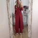 2025 Autumn New Casual Loose V-neck Solid Color Split Dress And Pants Two-piece Set For Women_ecoleips.com