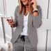 Women's Clothing Women's Plaid Casual Suit Set Elegant Versatile Slim Fit Women's Suit Set Spring Autumn Wide Leg Pants Jacket Outfit_ecoleips.com