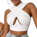 2025 New European And Style American Street Cross-Neck Solid Color Strapless Sexy Hot Girl Backless Fashion Sleeveless_ecoleips.com