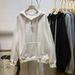 Real Shot Of Harajuku-style Hooded Sweatshirt, Fleece-lined Thickened, For Women, Autumn And Winter, Loose Fit,_ecoleips.com