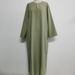 Relaxed Fit Long Sleeve Maxi Dress With Belt, Flowy Casual A-Line Dress For Women In Soft Colors Versatile And Flattering Length_ecoleips.com