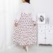 Plus Size Sparkle Strawberry Print Jumper Dress – Elegant Mock Two-Piece A-Line Long Dress With Square Neck, Long Sleeves (0XL-4XL)_ecoleips.com