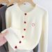 Elegant Long Sleeve Cardigan For Women Soft Knit Open Front Sweater With Classic Round Neck -Versatile Casual & Office Wear Available In 5 Colors_ecoleips.com
