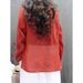A Loose And Artistic Cotton And Linen Round-Neck Long-Sleeved T-Shirt For Women's Spring And Summer, A Light And Medium-_ecoleips.com