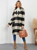 Premium Double-Faced Wool Coat - Long Plaid Trench Coat With Notched Lapel, Winter Elegant Overcoat For Women_ecoleips.com