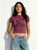 Y2K Distressed Star Print Crop Tee Women Grunge Figure Silhouette Slim Fit Short Sleeve High Waist Cropped Top_ecoleips.com