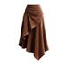 2026 New European And American Style Suede Asymmetrical Tassel Bodycon Short Retro Fashion Half Skirt_ecoleips.com