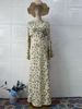 European American Cross-Border 2025 Summer New Elegant And Gentle Long-Sleeved Floral Dress For Women_ecoleips.com