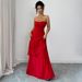 "Strapless Elegant Cake Dress For Women - European & American Style Party Wear, Flattering Fit, Breathable Polyester_ecoleips.com