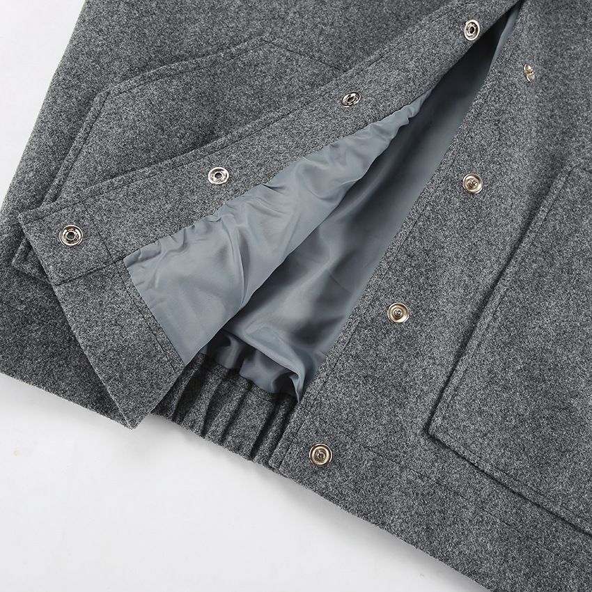 Women’s Wool-Like Coat – Stand Collar Elegant Blazer For Fall/Winter (Classic Gray, S-XL) | Office & Casual Chic_ecoleips.com