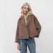 Fall 2025 New Women's Fashion Temperament Commuter Lapel Double-breasted Cropped Woolen Jacket_ecoleips.com