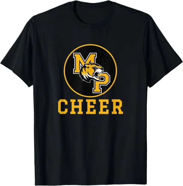Women's T-Shirts Mount Pleasant High School Tigers Cheer T-Shirt_ecoleips.com