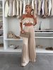 Women's Clothing Solid Color Temperament Tube Top Pleated Trousers Suit_ecoleips.com