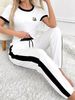 Women's Printed Short-Sleeve Top & Drawstring Pants Set - Stylish Summer Loungewear-11_ecoleips.com