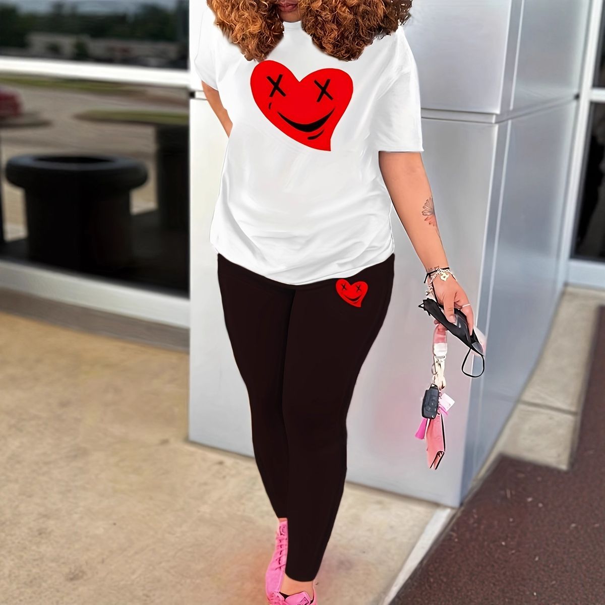 Women's Clothing Women's Fashion Long Pants Short Sleeve Set T-Shirt Clothing For Formal & Casual For Women_ecoleips.com
