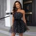 Women’s Clothing Fashion New Women's Polka Dot Printed Mesh Fabric Overlay Tube Skirt_ecoleips.com