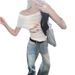 One Collar Sleeved Fit T-shirt Women In The Summer Of 2025, Featuring Letter Printing To Make Them Look Slim And Spicy._ecoleips.com
