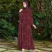 Women's Fashion Print Dress Autumn New Style Foreign Trade Clothing_ecoleips.com