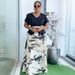 Women's Clothing Plus Size Clothes Print Maxi Dress For Women – Elegant Long Sleeve Lemon Yellow/Red/Black/Green (L-3XL)_ecoleips.com