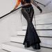 Women's Dark Street Style Eyelet Lace up Flare Pants Summer 2024 New Arrival CF24009 without Cover_ecoleips.com