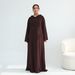 Women's Clothing Modest Abaya Dress Modest V-Neck Maxi Dress – Breathable Polyester Abaya ( 9 Elegant Colors, Flowy Silhouette, Travel & Urban Wear)_ecoleips.com