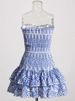 Cut Out Layered Hem Sexy Dress Elegant For Women Strapless Sleeveless Off Shoulder High Waist Mini Dresses Female Clothing P4SW_ecoleips.com