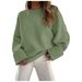 Women's Clothing Cozy Fleece Sweater - Soft Plush Pullover With Round Neck (S-XL, 12 Colors)_ecoleips.com