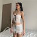 French Style Pure Desire Sexy Strapless Vest For Women, New Autumn Lace Slim Fit Inner Layer With Half Skirt Two-Piece_ecoleips.com