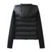 Slim-Fit Hooded Puffer Jacket For Women – Minimalist & Versatile Long Sleeve Coat, Lightweight Polyester Blend For Fall & Winter_ecoleips.com